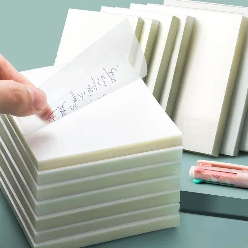 Innovative Transparent Waterproof Sticky Notes, 50 Sheets