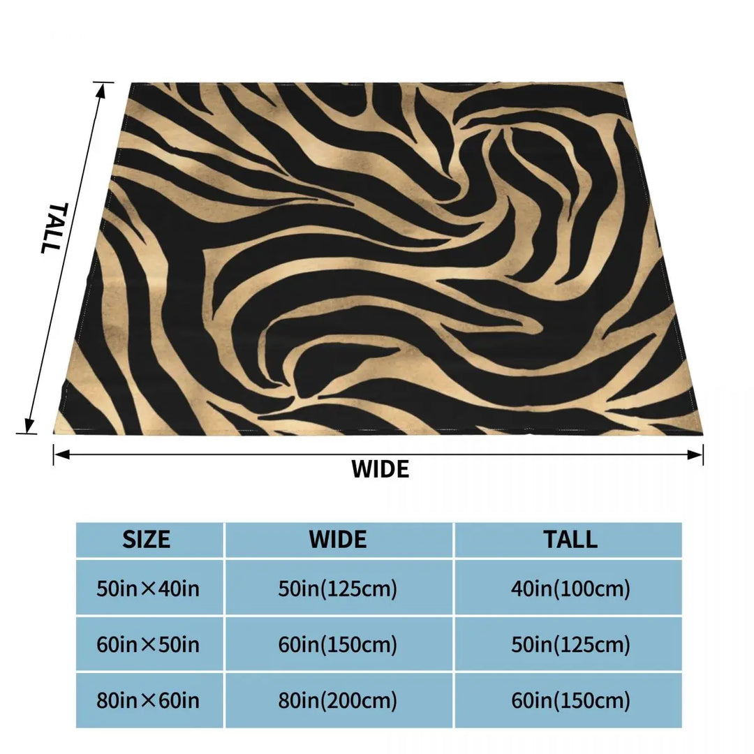 Golden Zebra Luxe Throw Blanket
