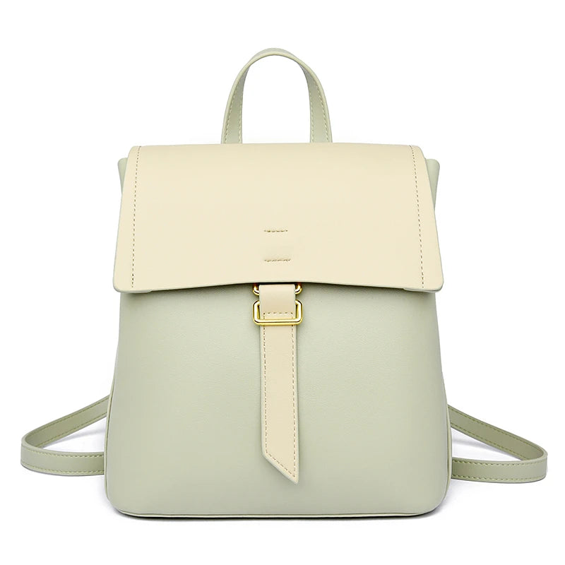 Leather Anti Theft Backpack for Women