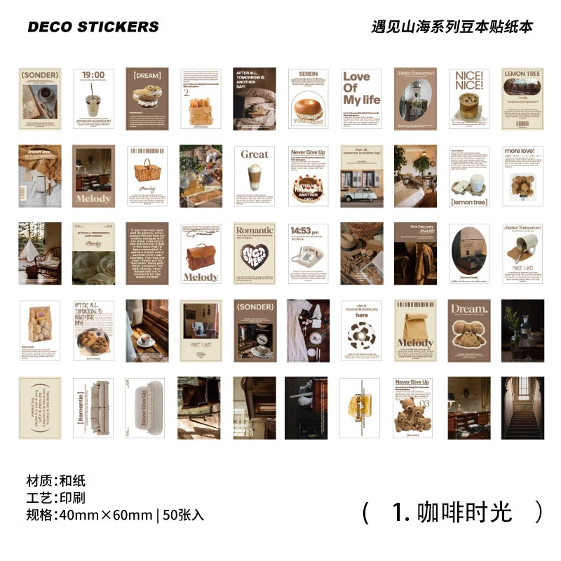 366 Pcs Van Gogh Kraft Paper Retro Scrapbook &amp; Decorative Cards