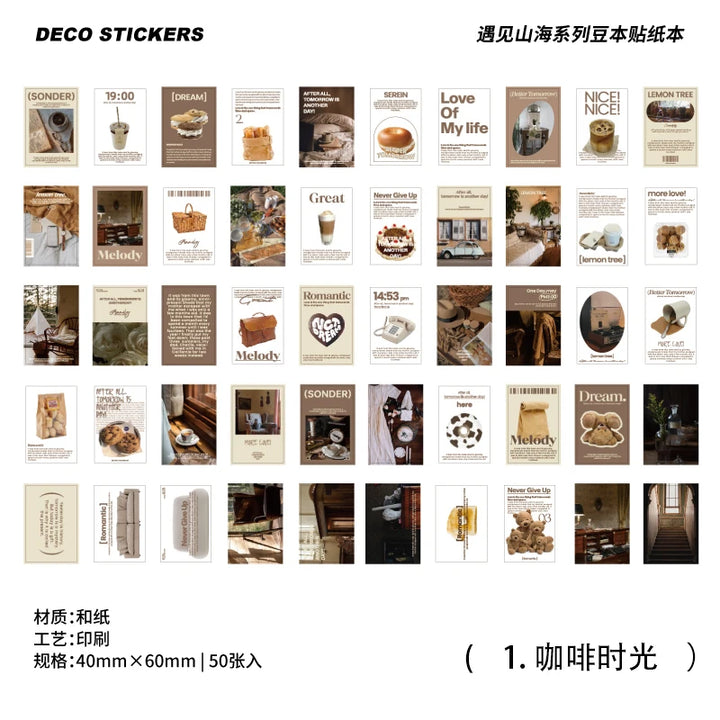 366 Pcs Van Gogh Kraft Paper Retro Scrapbook &amp; Decorative Cards
