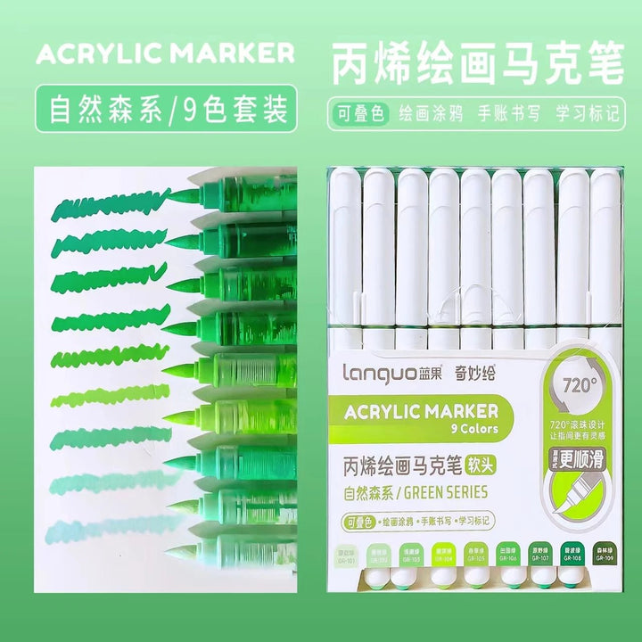 Acrylic Marker Set – Vibrant Colors for Art, School &amp; Drawing - Polendo Design acrylic marker set