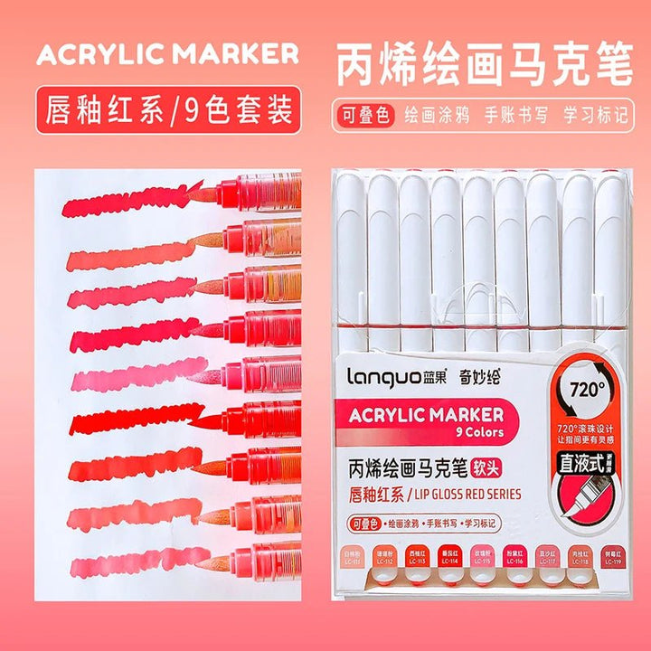 Acrylic Marker Set – Vibrant Colors for Art, School &amp; Drawing - Polendo Design acrylic marker set
