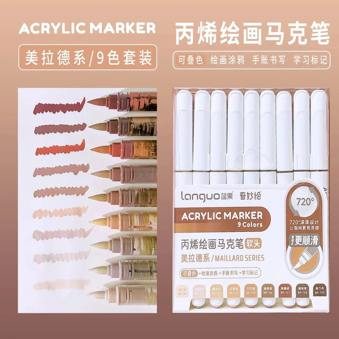 Acrylic Marker Set – Vibrant Colors for Art, School &amp; Drawing - Polendo Design acrylic marker set