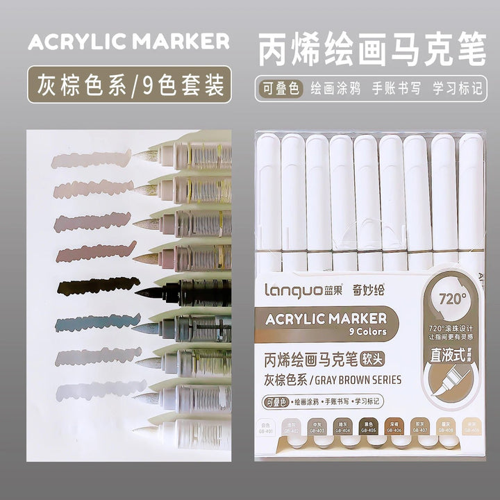 Acrylic Marker Set – Vibrant Colors for Art, School &amp; Drawing - Polendo Design acrylic marker set