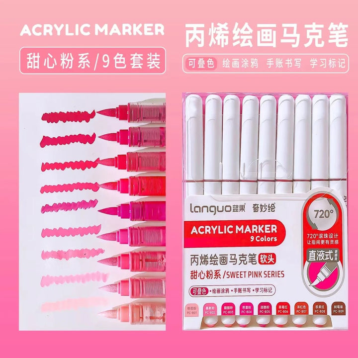 Acrylic Marker Set – Vibrant Colors for Art, School &amp; Drawing - Polendo Design acrylic marker set