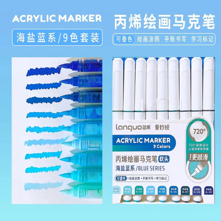 Acrylic Marker Set – Vibrant Colors for Art, School &amp; Drawing - Polendo Design acrylic marker set