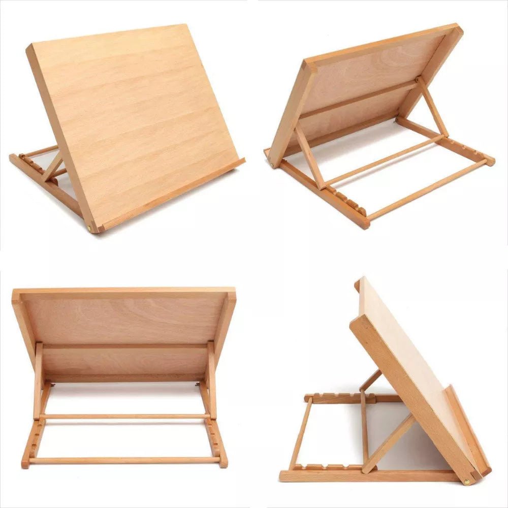 Adjustable A3 Wooden Desktop Art Easel Drawing Board - Polendo Design adjustable a3 wooden desktop art easel drawing board
