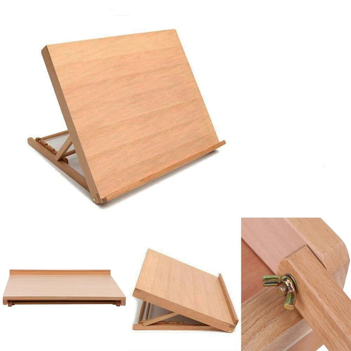 Adjustable A3 Wooden Desktop Art Easel Drawing Board - Polendo Design adjustable a3 wooden desktop art easel drawing board