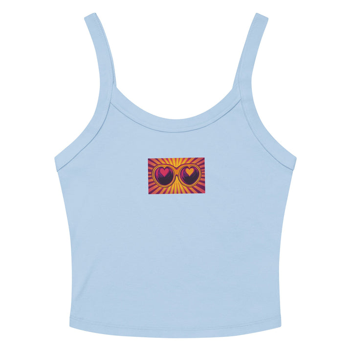 "Aesthetic Double heart crop top" Women’s micro-rib tank top - Polendo Design