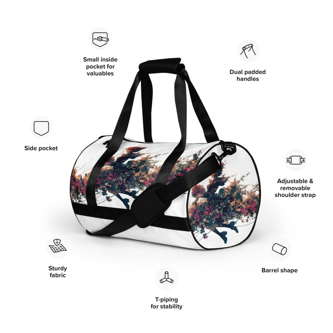 Confetti Storm All-Over Print Gym Bag - Polendo Design Confetti Storm all-over print gym bag
