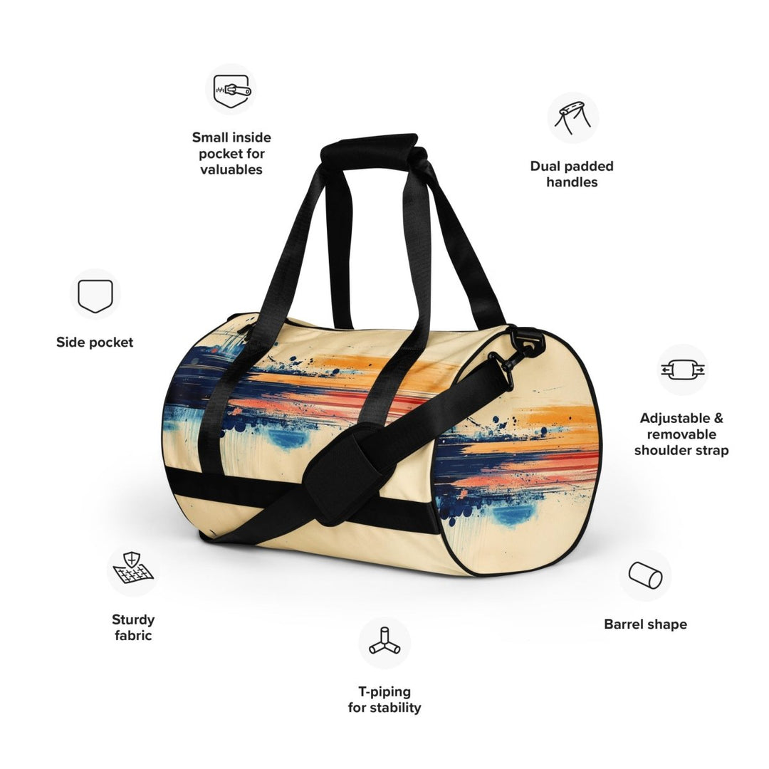 Sunset Shoreline All-Over Print Gym Bag - Polendo Design Sunset Shoreline all-over print gym bag