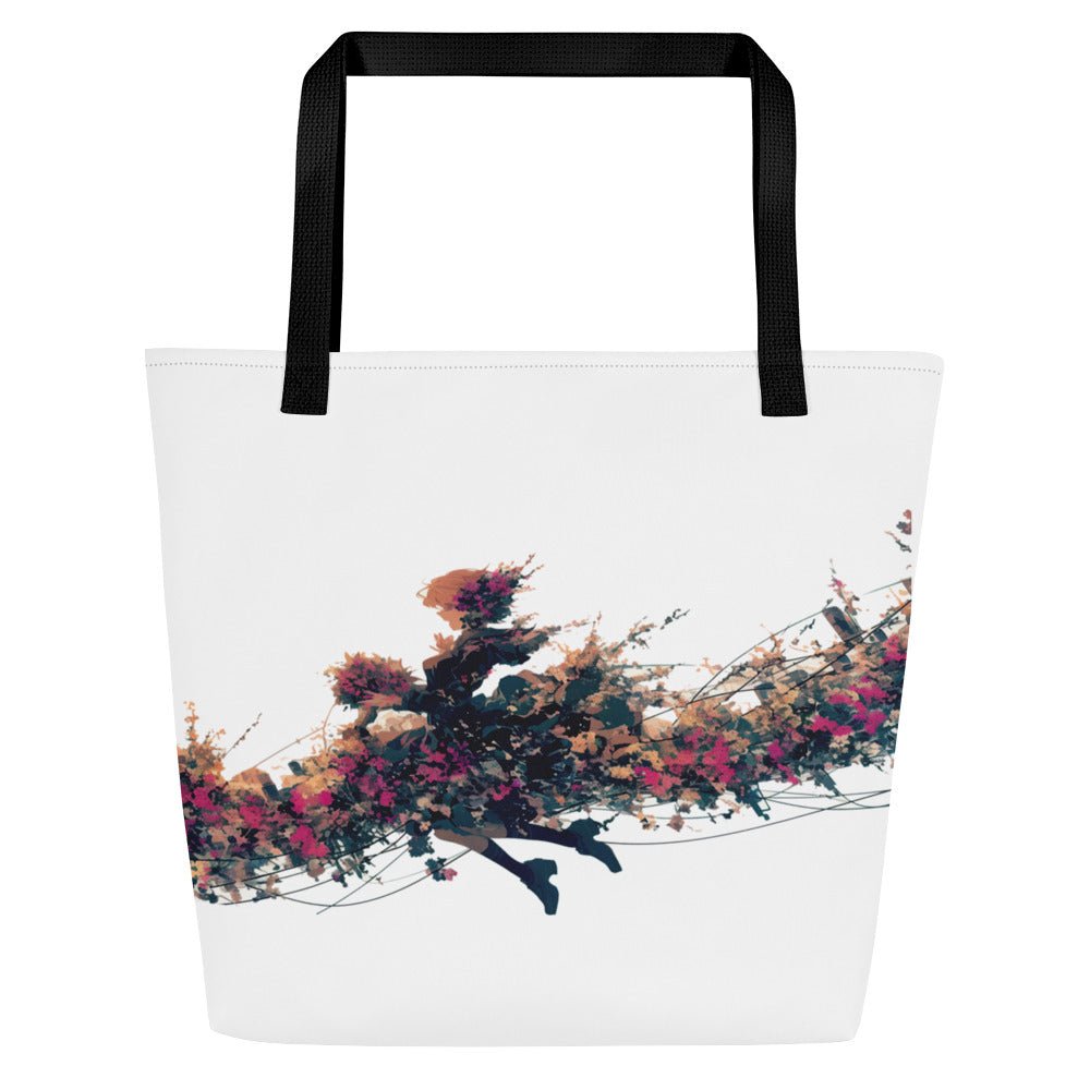 Wildflower Motion Large Tote Bag - Polendo Design Wildflower Motion large tote bag