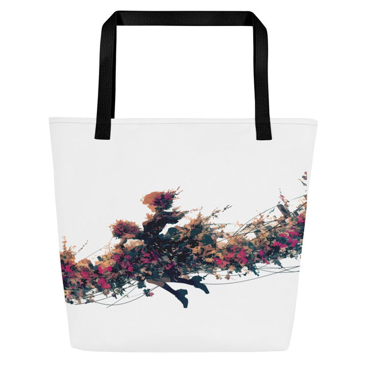 Wildflower Motion Large Tote Bag - Polendo Design Wildflower Motion large tote bag
