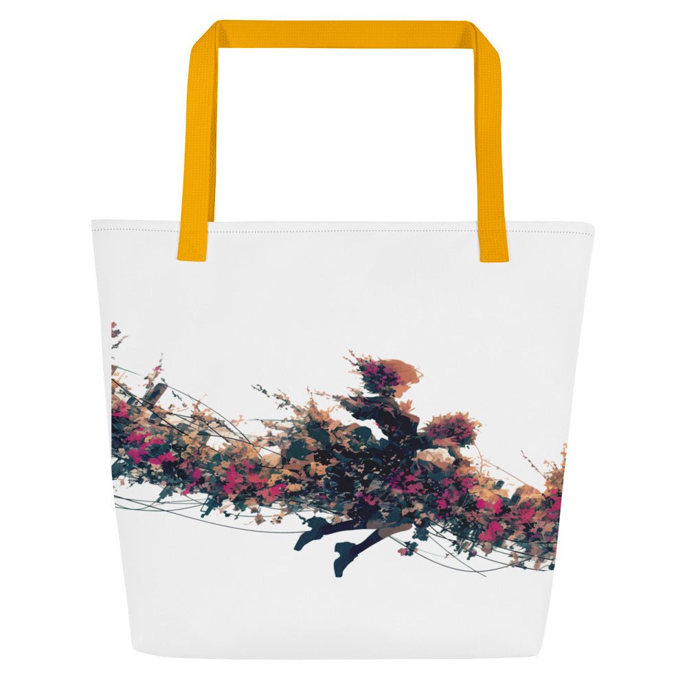 Wildflower Motion Large Tote Bag - Polendo Design Wildflower Motion large tote bag