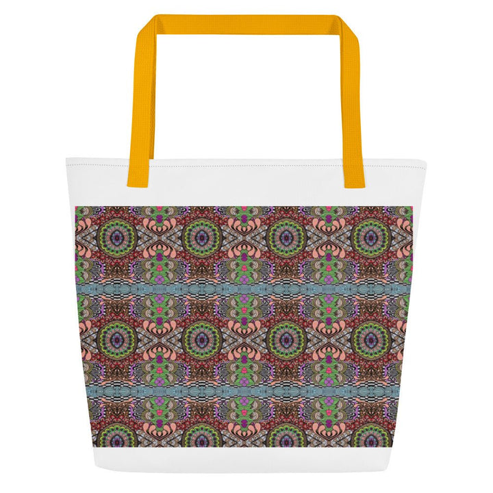 Pulse Bloom Tote Bag – Large Colorful All-Over Print Bag - Polendo Design tote bag