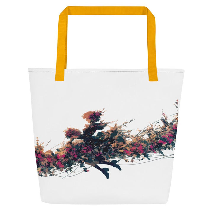 Wildflower Motion Large Tote Bag - Polendo Design Wildflower Motion large tote bag