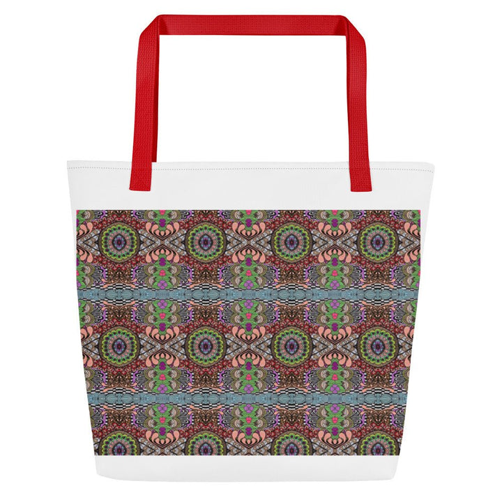 Pulse Bloom Tote Bag – Large Colorful All-Over Print Bag - Polendo Design tote bag