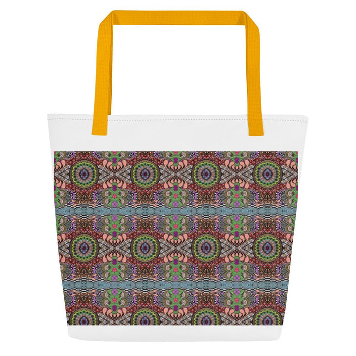 Pulse Bloom Tote Bag – Large Colorful All-Over Print Bag - Polendo Design tote bag