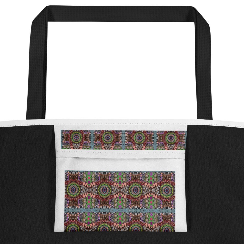 Pulse Bloom Tote Bag – Large Colorful All-Over Print Bag - Polendo Design tote bag