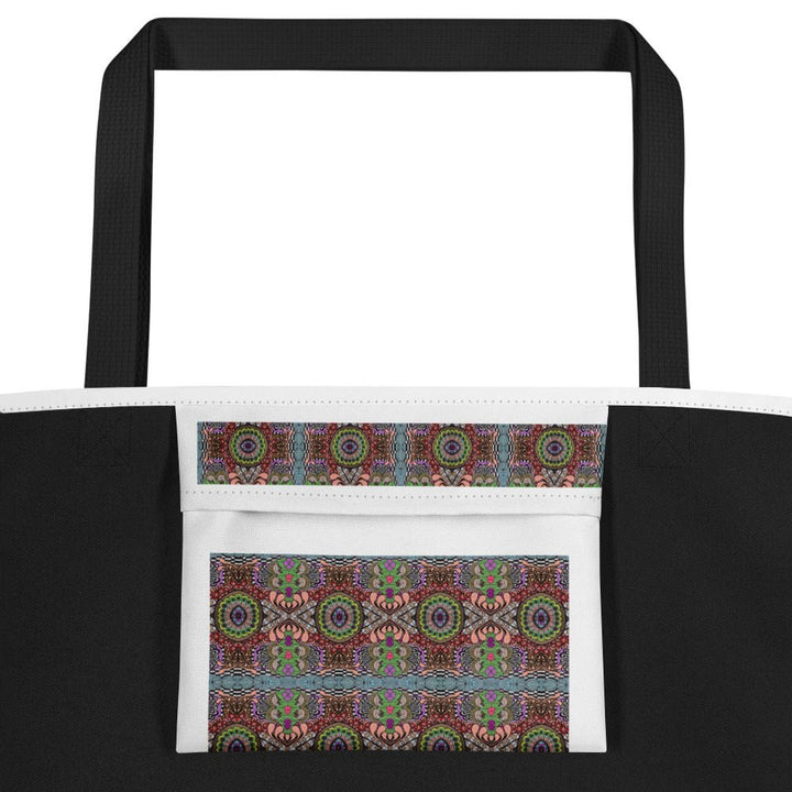 Pulse Bloom Tote Bag – Large Colorful All-Over Print Bag - Polendo Design tote bag