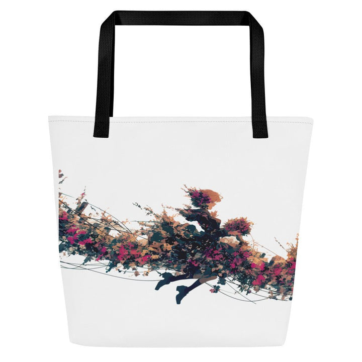 Wildflower Motion Large Tote Bag - Polendo Design Wildflower Motion large tote bag
