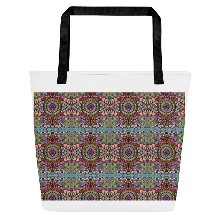 Pulse Bloom Tote Bag – Large Colorful All-Over Print Bag - Polendo Design tote bag