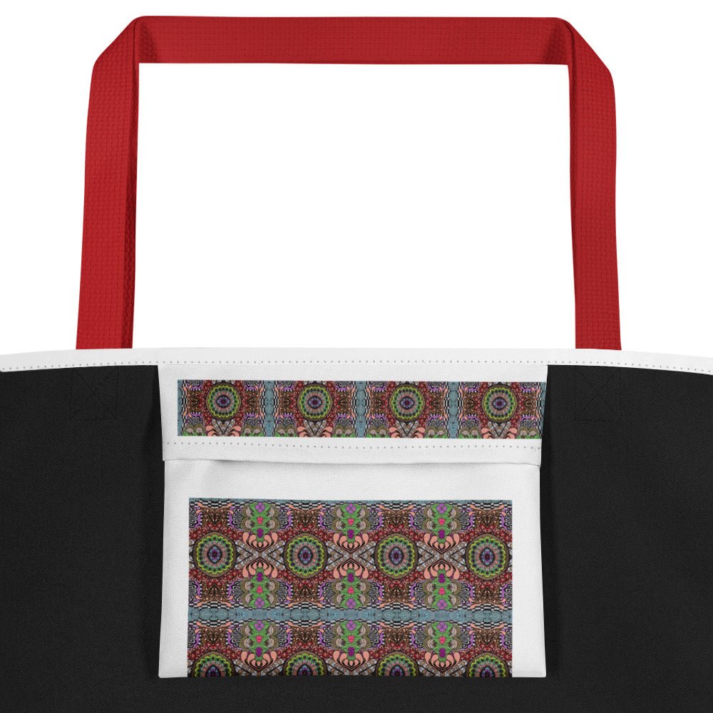 Pulse Bloom Tote Bag – Large Colorful All-Over Print Bag - Polendo Design tote bag