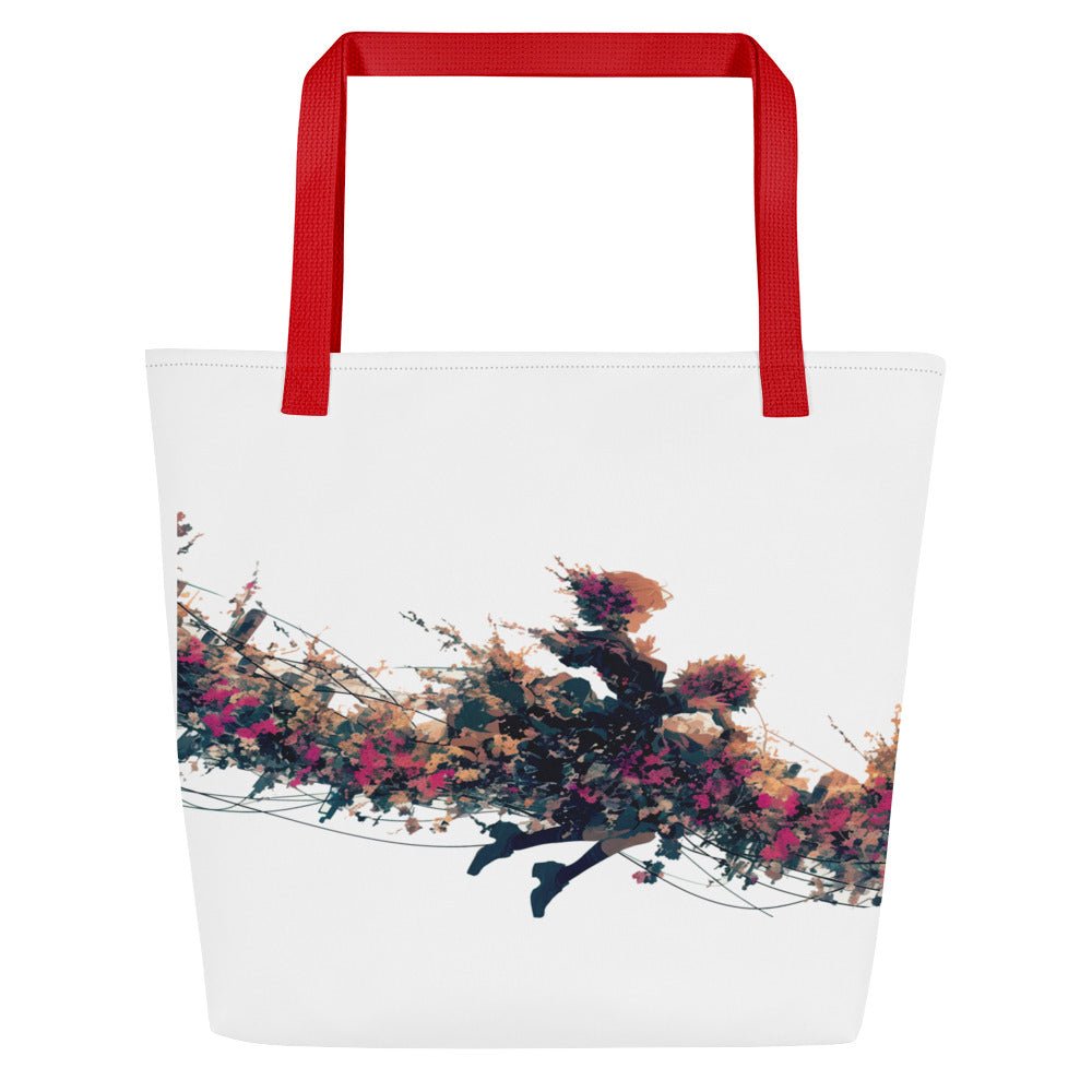 Wildflower Motion Large Tote Bag - Polendo Design Wildflower Motion large tote bag