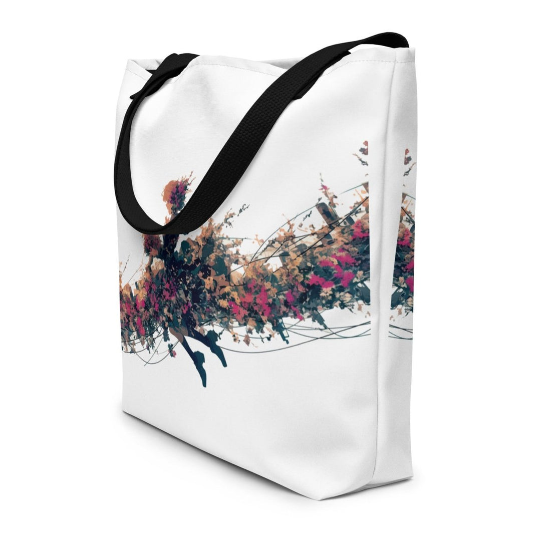 Wildflower Motion Large Tote Bag - Polendo Design Wildflower Motion large tote bag