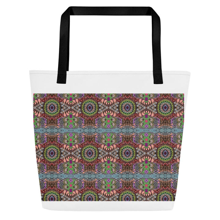 Pulse Bloom Tote Bag – Large Colorful All-Over Print Bag - Polendo Design tote bag