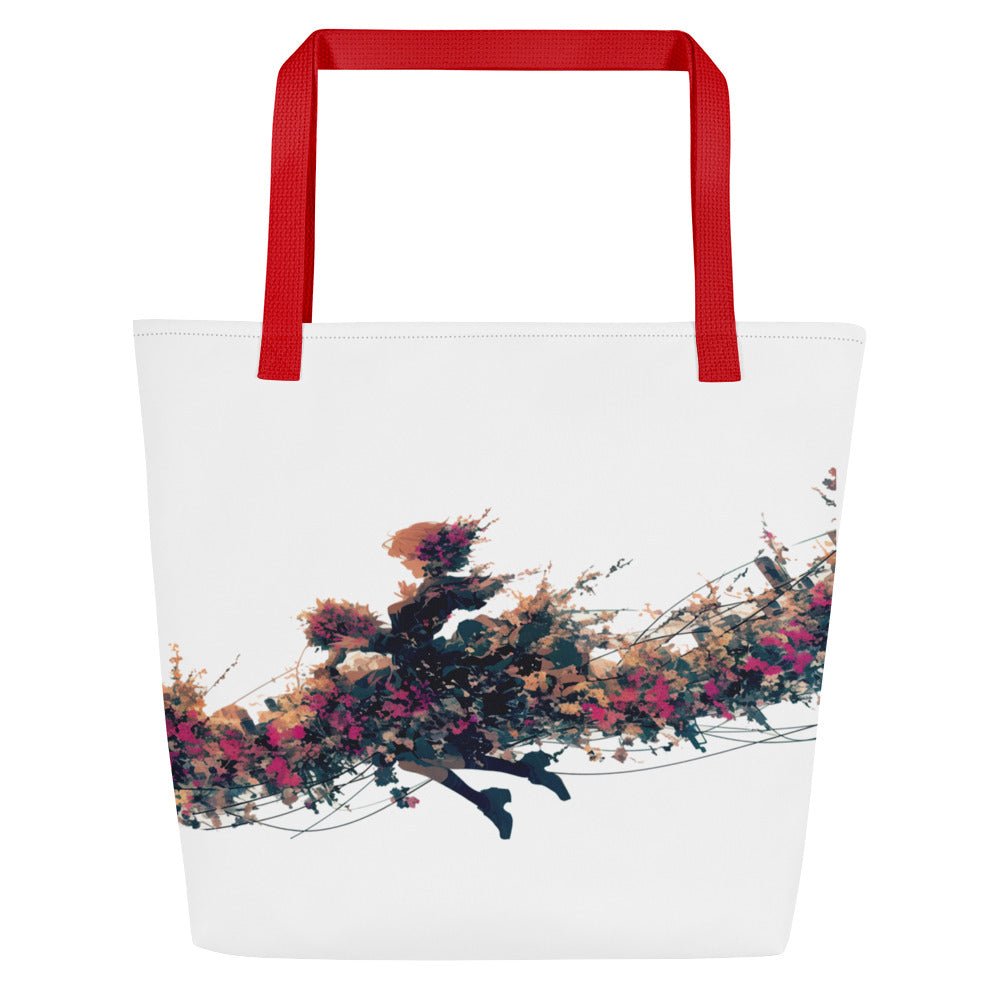 Wildflower Motion Large Tote Bag - Polendo Design Wildflower Motion large tote bag