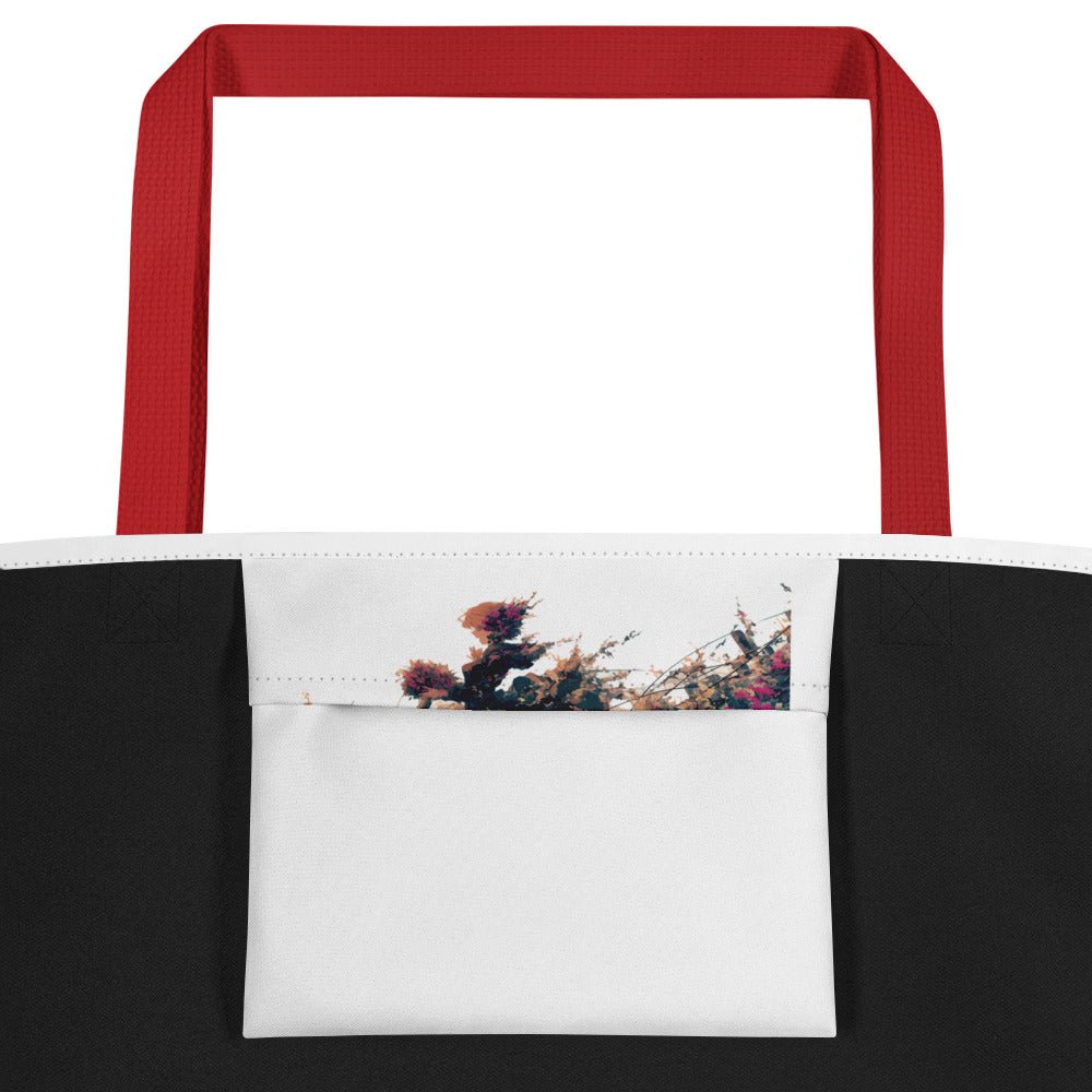 Wildflower Motion Large Tote Bag - Polendo Design Wildflower Motion large tote bag