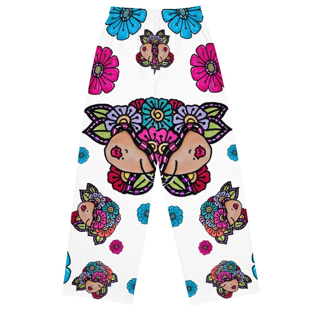 Polendo Fiesta Flora Wide-Leg Pants – All-Over Floral Print - Polendo Design Polendo Fiesta Flora wide-leg pants