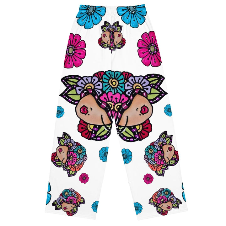Polendo Fiesta Flora Wide-Leg Pants – All-Over Floral Print - Polendo Design Polendo Fiesta Flora wide-leg pants