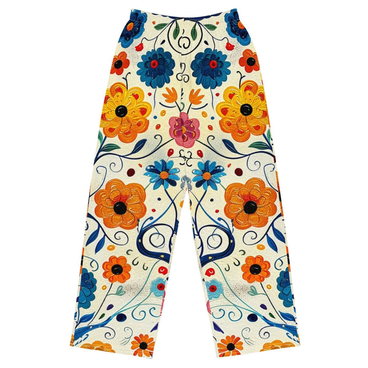 The Midnight Garden Walk Wide-Leg Pants – Floral Print - Polendo Design The Midnight Garden Walk wide-leg pants