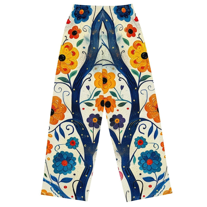 The Midnight Garden Walk Wide-Leg Pants – Floral Print - Polendo Design The Midnight Garden Walk wide-leg pants