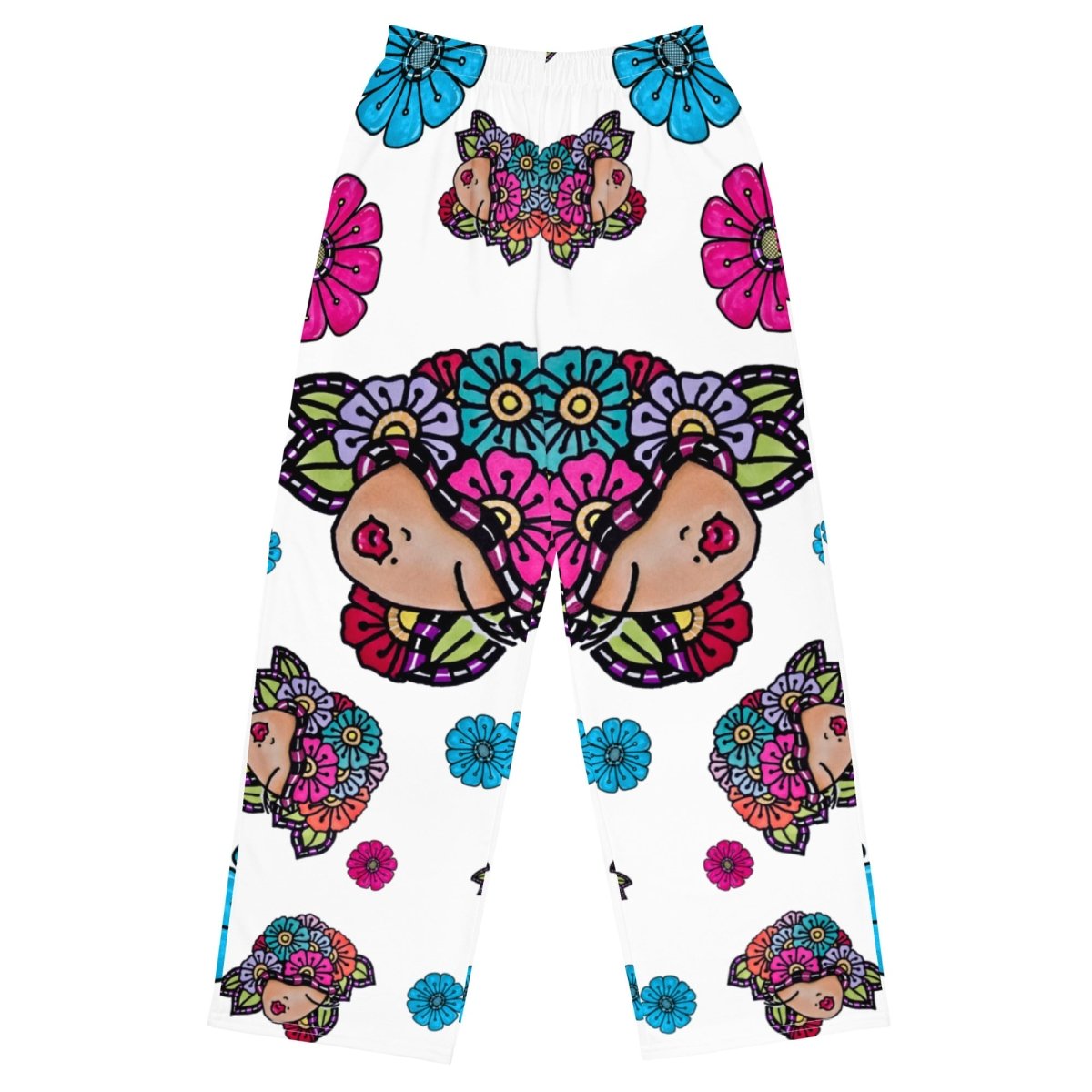 Polendo Fiesta Flora Wide-Leg Pants – All-Over Floral Print - Polendo Design Polendo Fiesta Flora wide-leg pants