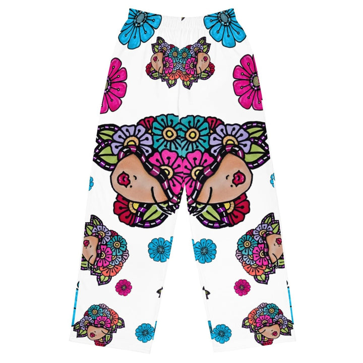 Polendo Fiesta Flora Wide-Leg Pants – All-Over Floral Print - Polendo Design Polendo Fiesta Flora wide-leg pants