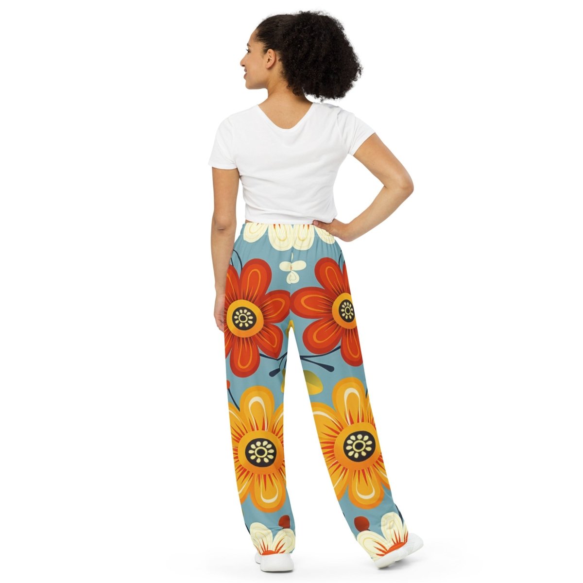 Sunbranch Meadow Wide-Leg Pants – All-Over Floral Print - Polendo Design Sunbranch Meadow wide-leg pants