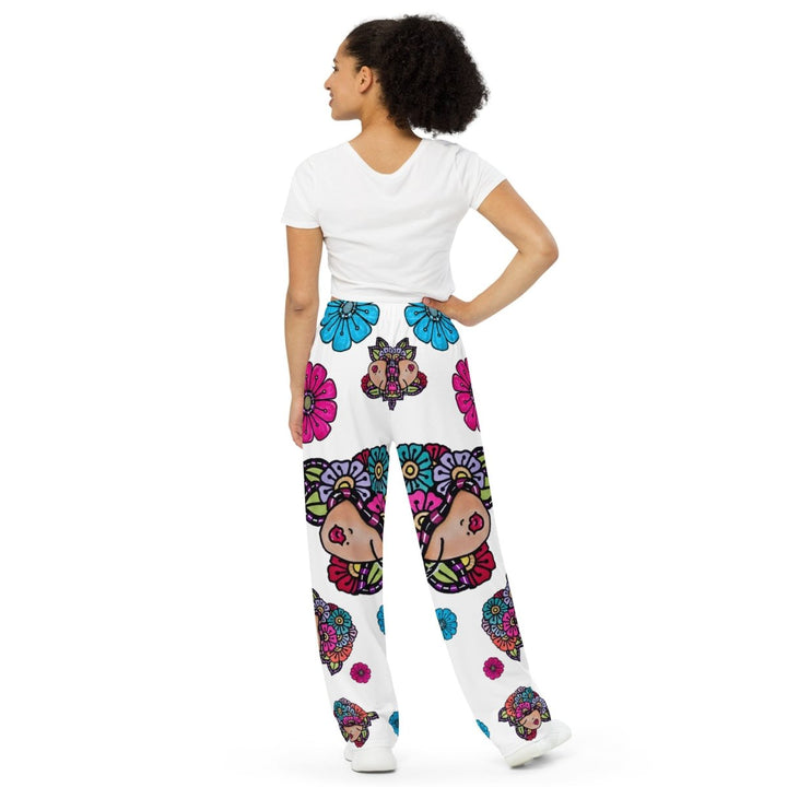 Polendo Fiesta Flora Wide-Leg Pants – All-Over Floral Print - Polendo Design Polendo Fiesta Flora wide-leg pants