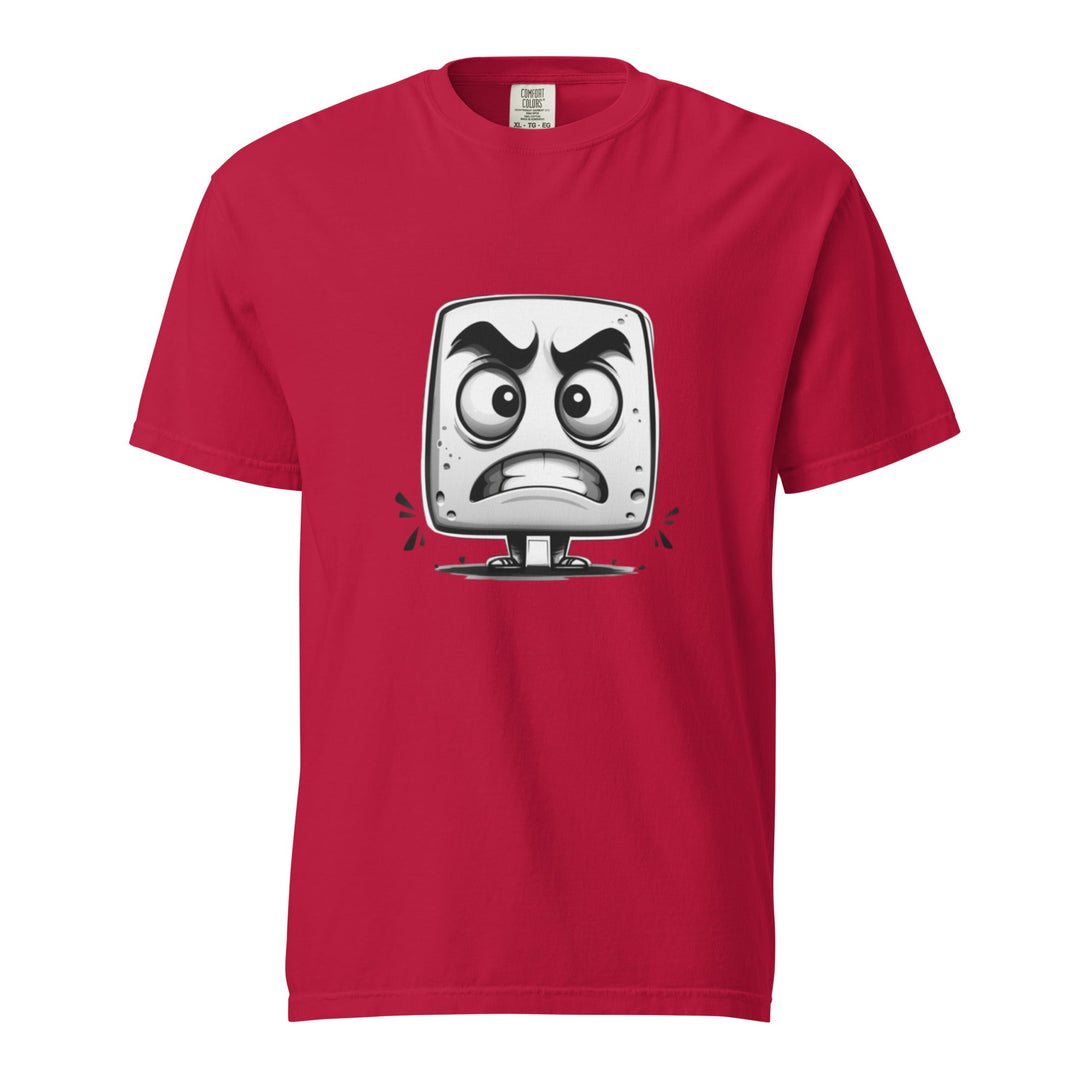 "Angry-Little-Block" garment-dyed heavyweight t-shirt - Polendo Design
