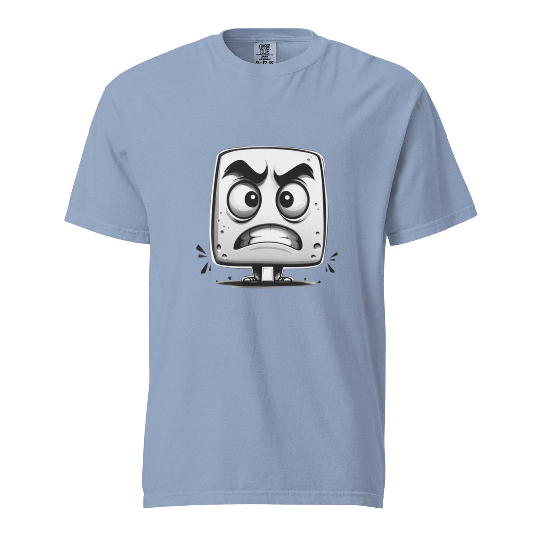 "Angry-Little-Block" garment-dyed heavyweight t-shirt - Polendo Design