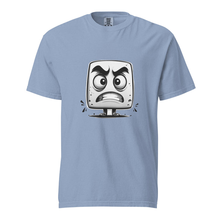 "Angry-Little-Block" garment-dyed heavyweight t-shirt - Polendo Design