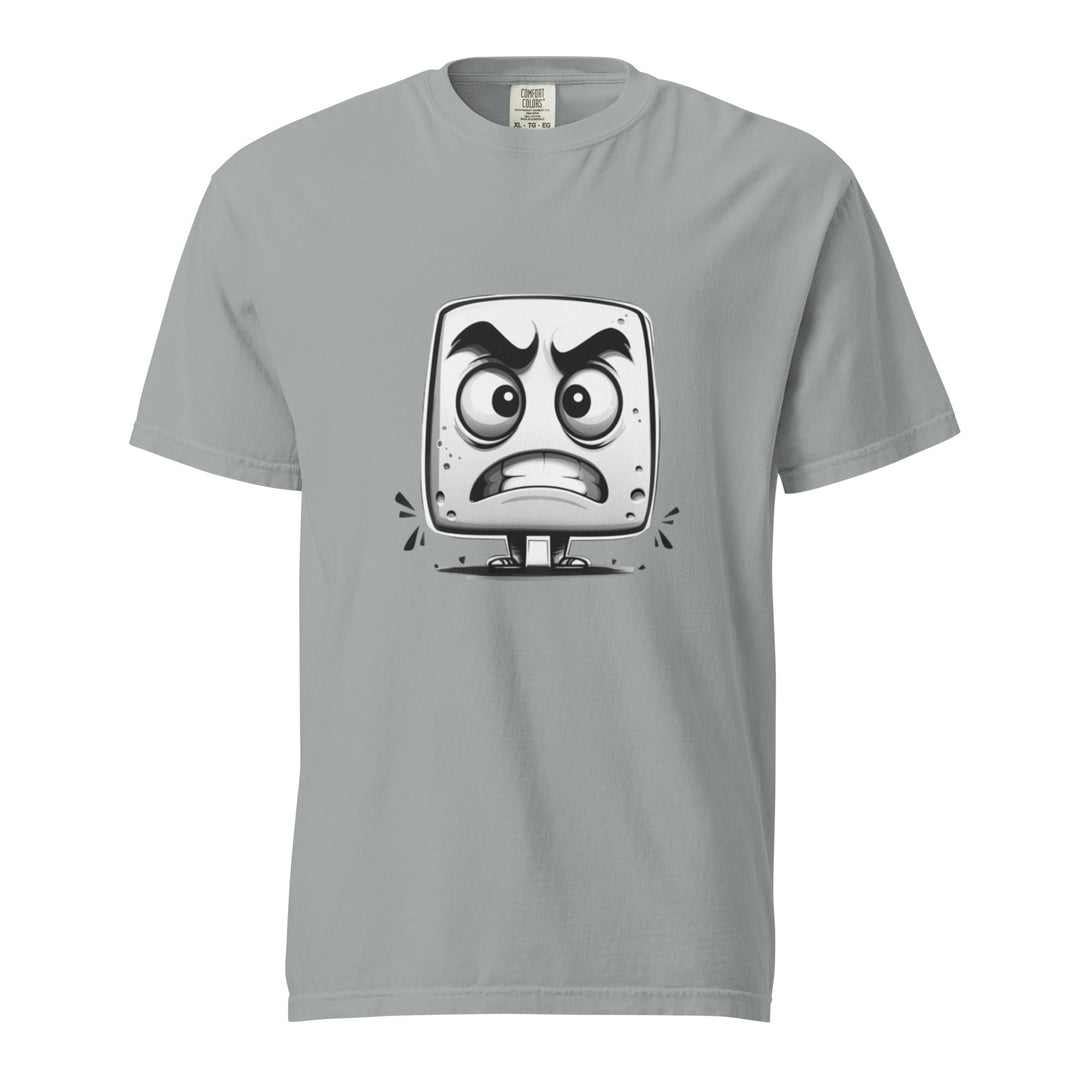 "Angry-Little-Block" garment-dyed heavyweight t-shirt - Polendo Design