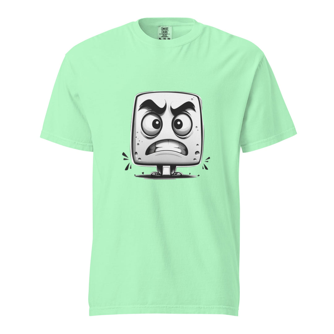 "Angry-Little-Block" garment-dyed heavyweight t-shirt - Polendo Design
