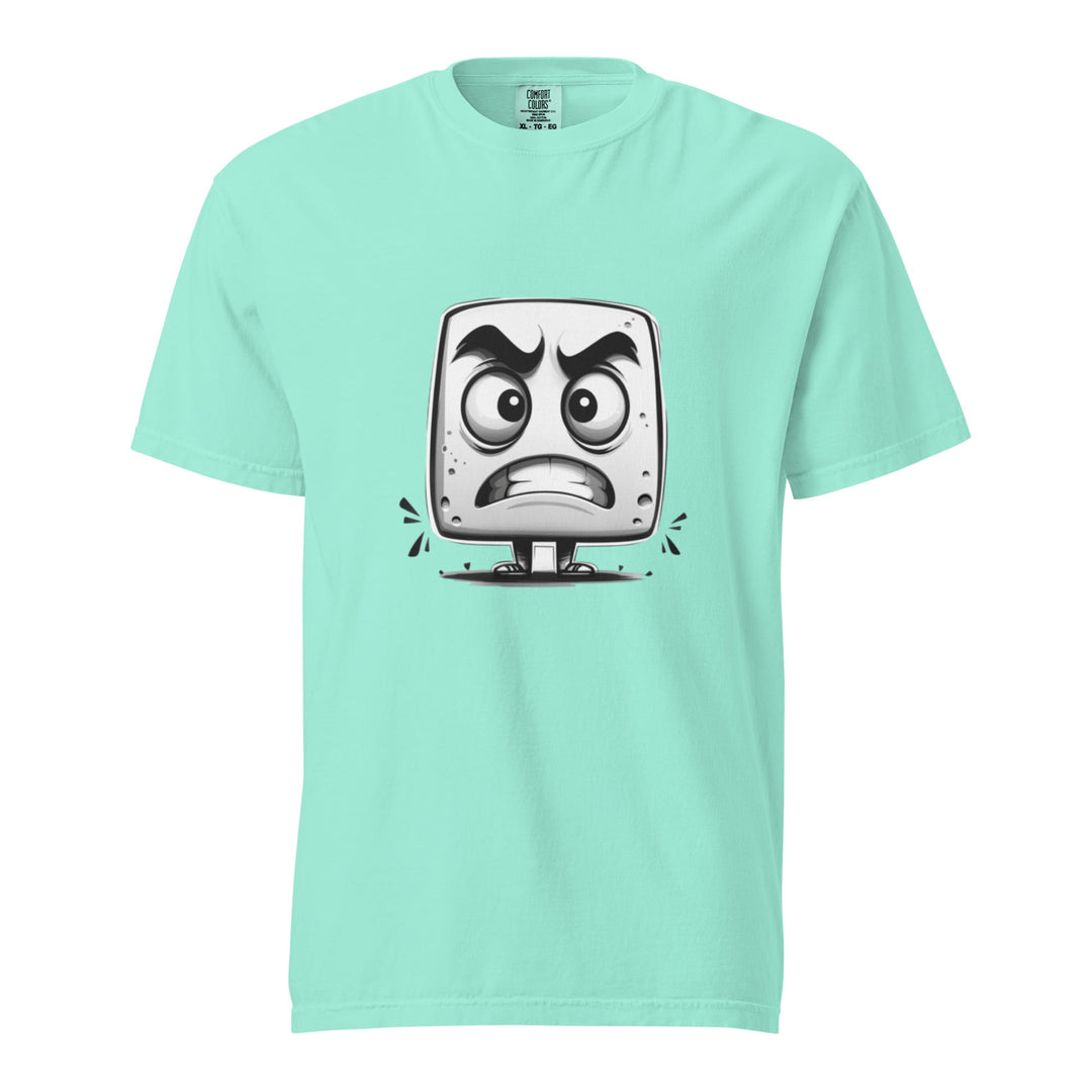 "Angry-Little-Block" garment-dyed heavyweight t-shirt - Polendo Design
