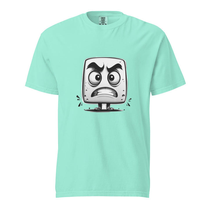 "Angry-Little-Block" garment-dyed heavyweight t-shirt - Polendo Design
