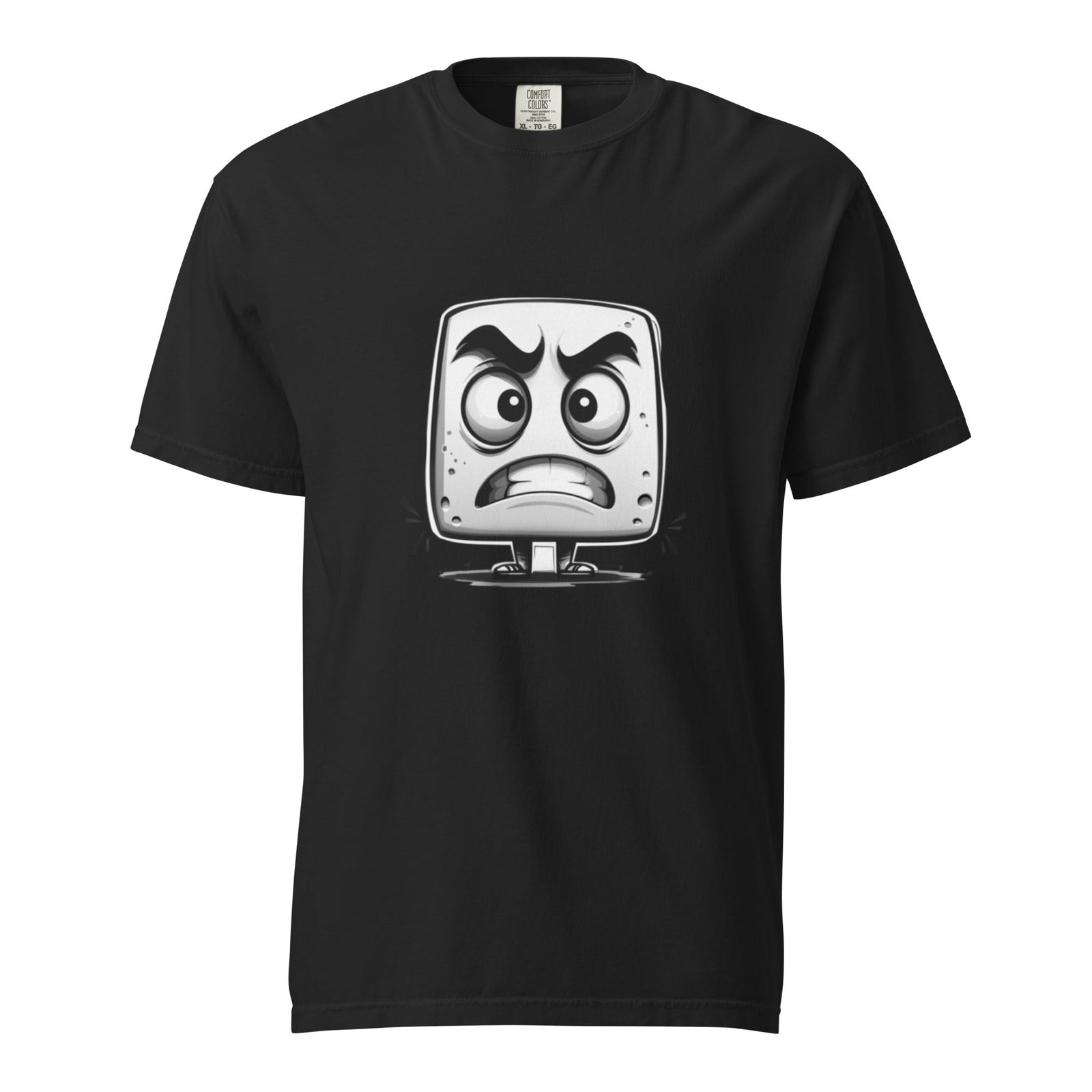 "Angry-Little-Block" garment-dyed heavyweight t-shirt - Polendo Design