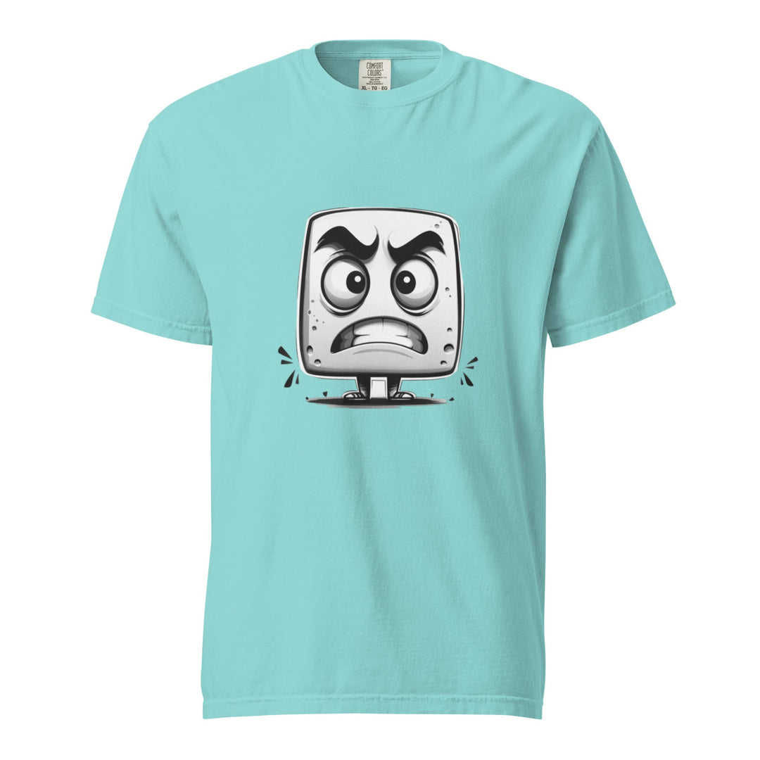 "Angry-Little-Block" garment-dyed heavyweight t-shirt - Polendo Design